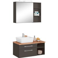 HELD MÖBEL Badmöbel-Set "Davos", (3 St.), Spiegelschrank, Regal und Waschtisch von Held Möbel