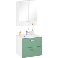 welltime Badmöbel-Set "Ribera", (2 St.), Spiegelschrank Breite 60 cm, Waschtisch von Welltime