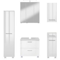 welltime Badmöbel-Set ""Trento", Badezimmer-Set, Hängeschrank, Unterschrank, Midischrank" 5 Stk. tlg. von Welltime