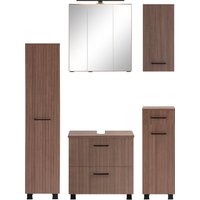 welltime Badmöbel-Set ""Trento", Badezimmer-Set, Hängeschrank, Unterschrank, Midischrank" 5 Stk. tlg. von Welltime