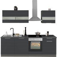 HELD MÖBEL Küche "Luhe", 240 cm breit, wahlweise mit oder ohne E-Geräten, gefräste MDF-Fronten von Kochstation