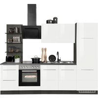 KOCHSTATION Küchenzeile "KS-Brindisi" Breite 270 cm, wahlweise mit E-Geräten, mit MDF-Fronten und Regal von Kochstation