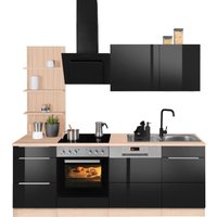 KOCHSTATION Küchenzeile "KS-Brindisi" Breite 220 cm, wahlweise mit E-Geräten, mit MDF-Fronten und Regal von Kochstation