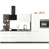 KOCHSTATION Küchenzeile "KS-Brindisi Breite 330 cm" wahlweise mit E-Geräten und Induktion, mit MDF-Fronten und Regal von Kochstation