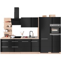 KOCHSTATION Küchenzeile "KS-Brindisi Breite 330 cm" wahlweise mit E-Geräten und Induktion, mit MDF-Fronten und Regal von Kochstation