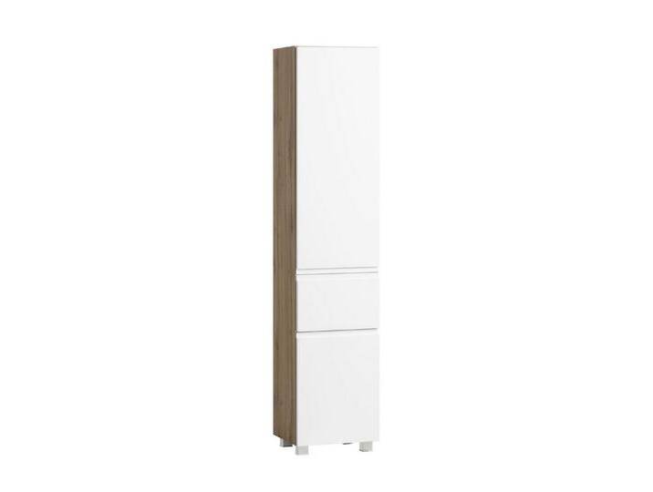 HELD MÖBEL Seitenschrank in weiß/Wotaneiche, MDF - 40x180x35cm (BxHxT) von Held-Möbel