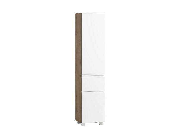 HELD MÖBEL Seitenschrank in weiß/Wotaneiche, MDF - 40x180x35cm (BxHxT) von Held-Möbel