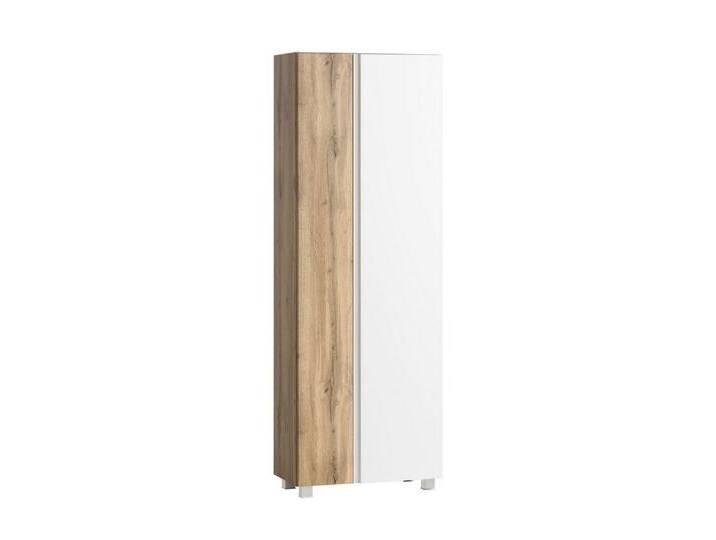 HELD MÖBEL Seitenschrank in weiß / Wotaneiche, MDF - 65x180x35cm (BxHxT) von Held-Möbel