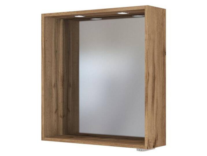 HELD MÖBEL Spiegelschrank Spiegelpaneel Davos 60 cm Wotaneiche/Wotaneiche von Held-Möbel