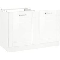 KOCHSTATION Spülenschrank "KS-Tinnum" 120 cm breit, MDF-Fronten, Metallgriffe, inklusive Einbauspüle von Kochstation