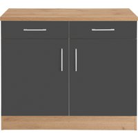KOCHSTATION Unterschrank "KS-Colmar", 100 cm, mit Metallgriff, für viel Stauraum von Kochstation