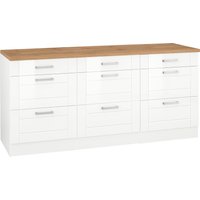KOCHSTATION Unterschrank "KS-Tinnum", 180 cm breit, Metallgriffe, MDF Fronten, mit 3 Schubkästen, 6 Auszüge von Kochstation