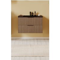 welltime Waschtisch "Welltime, 80 cm, Auflagebecken wahlweise in weiß oder schwarz", wahlw. mit matt weißem oder matt schwarzem Mineralguss-Auflagebecken welltime Waschtisch "Welltime, 80 cm, Auflagebecken wahlweise in weiß oder schwarz", wahlw. mit matt weißem oder matt schwarzem Mineralguss-Auflagebecken von Welltime