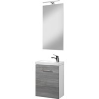 welltime Waschtisch-Set "Trento", (Set, 4 St.), Badmöbel Breite 40cm, Gästebad SlimLine Gäste WC von Welltime