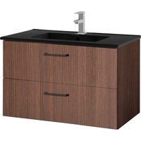 welltime Waschtisch "Trento Badezimmerschrank mit Becken Bestseller", Badmöbel in Breite 80 cm, Waschplatz mit 2 Schubladen, Badschrank welltime Waschtisch "Trento Badezimmerschrank mit Becken Bestseller", Badmöbel in Breite 80 cm, Waschplatz mit 2 Schubladen, Badschrank von Welltime