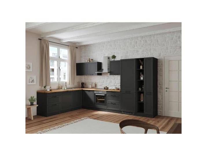 Held ECKKÜCHE, Grau, Eiche Wotan, Metall, 6 Schubladen, seitenverkehrt montierbar, L-Form, nur wie online abgebildet bestellbar, 360x240 cm, Made in Held ECKKÜCHE, Grau, Eiche Wotan, Metall, 6 Schubladen, seitenverkehrt montierbar, L-Form, nur wie online abgebildet bestellbar, 360x240 cm, Made in von Held-Möbel