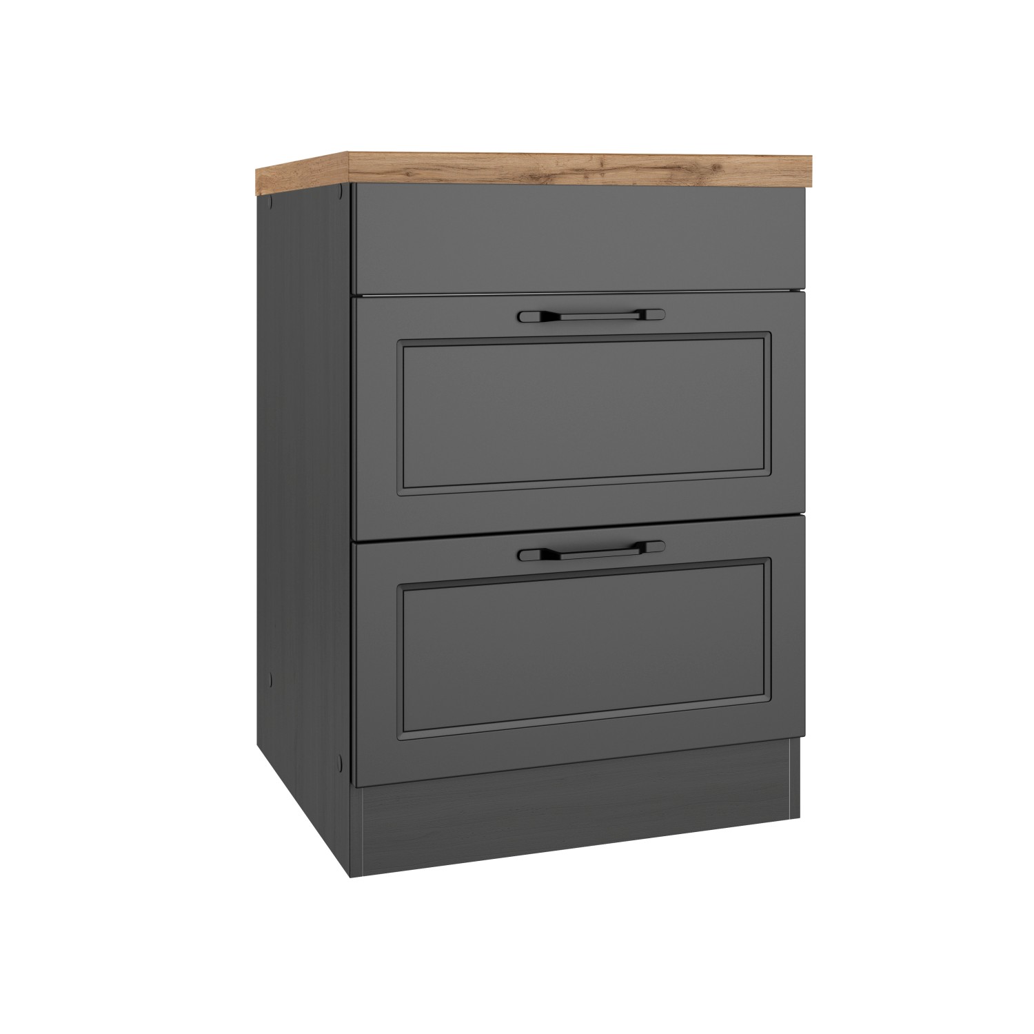 Held Küchen Kochfeldschrank Kempten 60 cm Grau/Graphit von Held Möbel