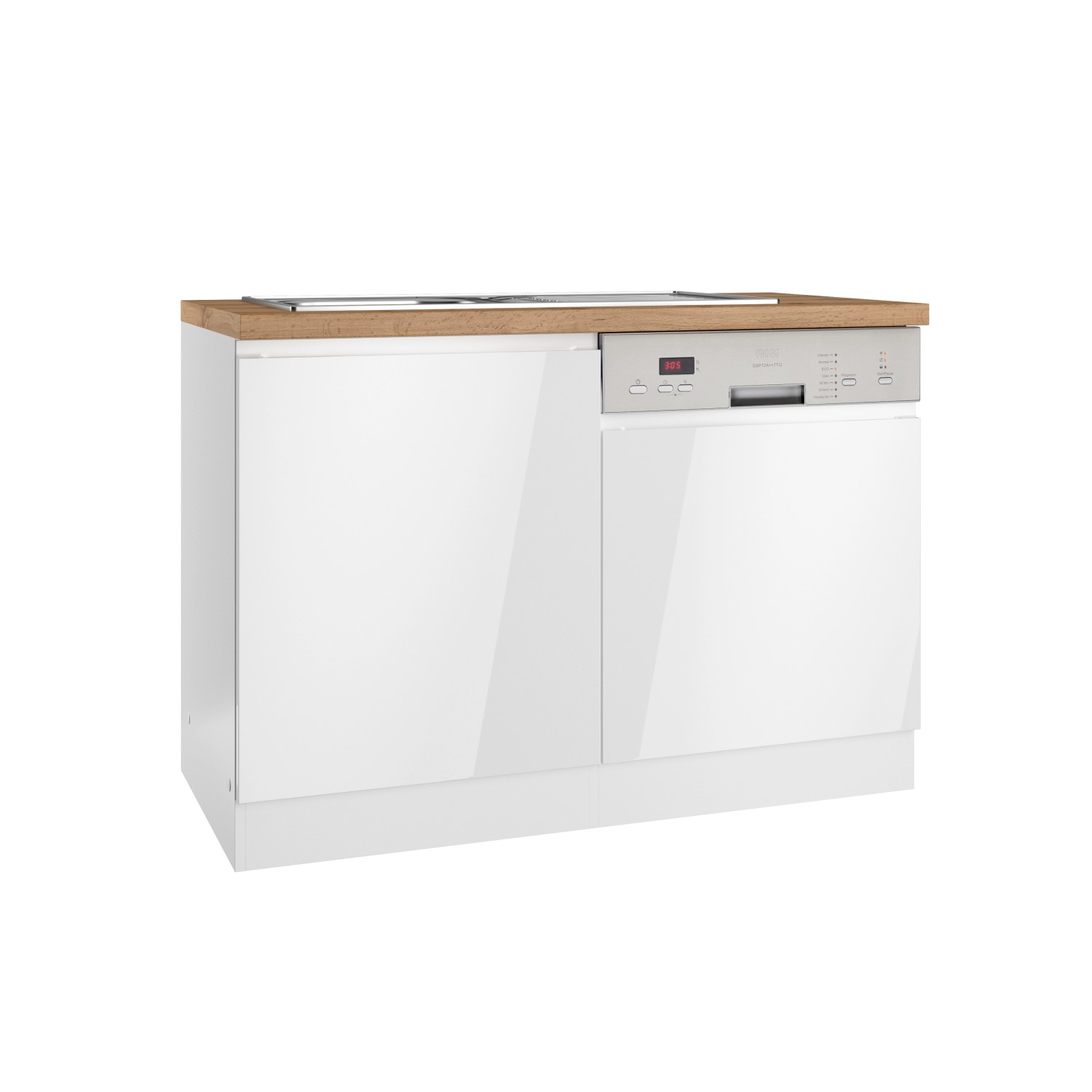 Held Küchen Spülenschrank Gera 120 cm Weiß/Wotan von Held Möbel
