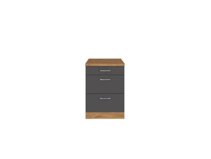 Held Küchenunterschrank ca. 50 cm Anthrazit/Eiche von Held-Möbel