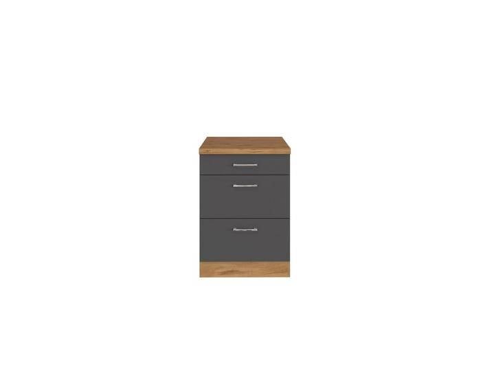 Held Küchenunterschrank ca. 50 cm Anthrazit/Eiche von Held-Möbel