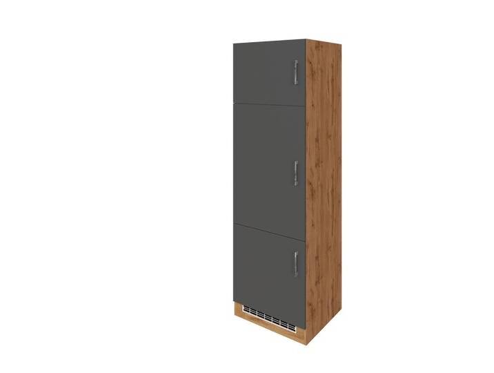 Held Kühlschrank-Umbauschrank ca. 60 cm Anthrazit/Eiche von Held-Möbel