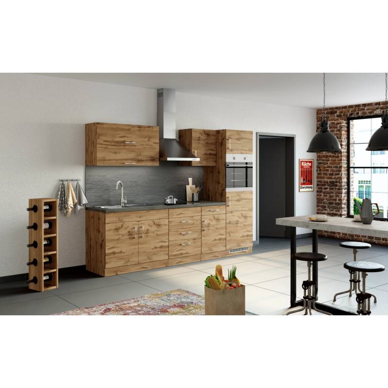 Held Möbel Küchenzeile Sorrento 270 cm Wotaneiche-Wotaneiche von Held Möbel