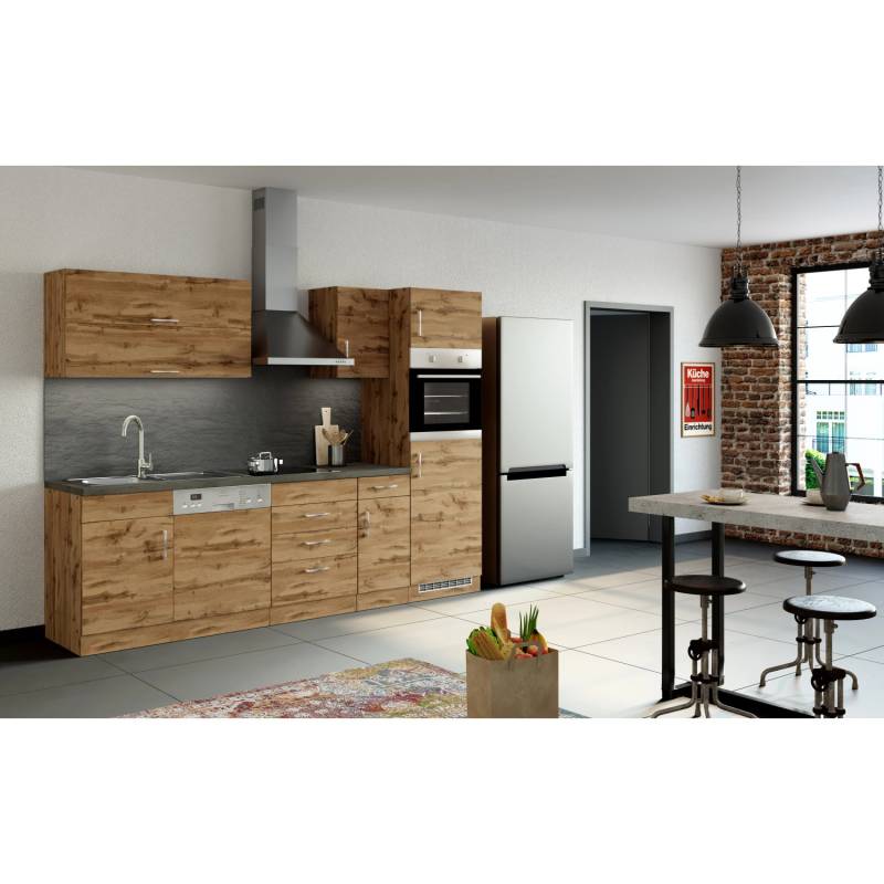 Held Möbel Küchenzeile Sorrento 270 cm Wotaneiche-Wotaneiche von Held Möbel