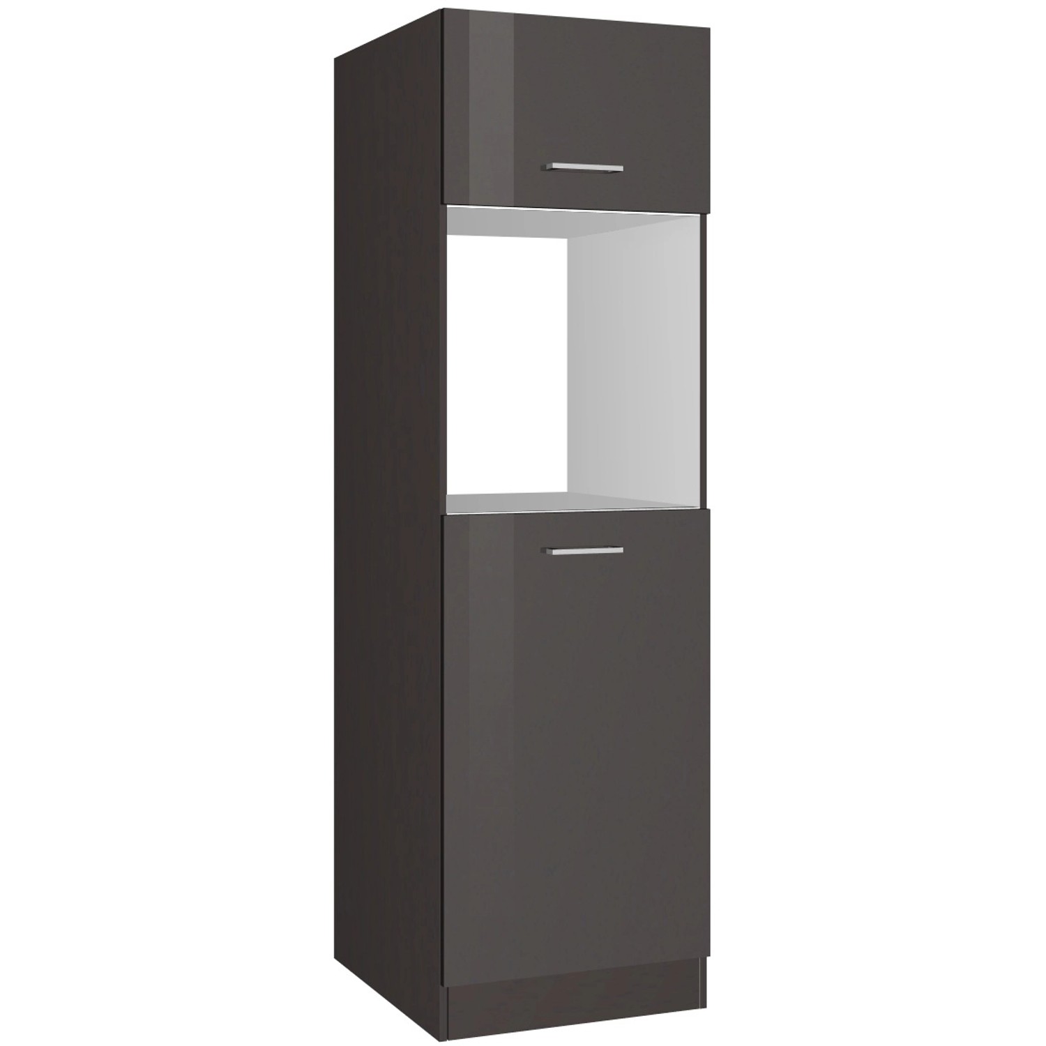 Held Möbel Ofenumbauschrank Mailand 60 cm Hochglanz Graphit/Graphit von Held Möbel