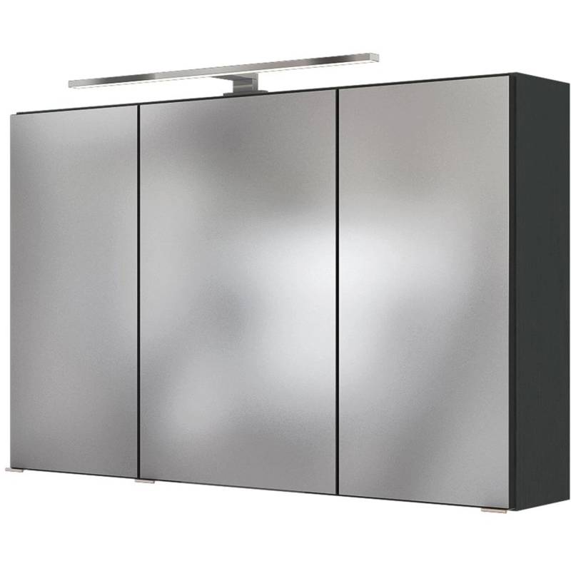 Held Möbel 3D-Spiegelschrank Bari 100 cm Graphitgrau von Held Möbel
