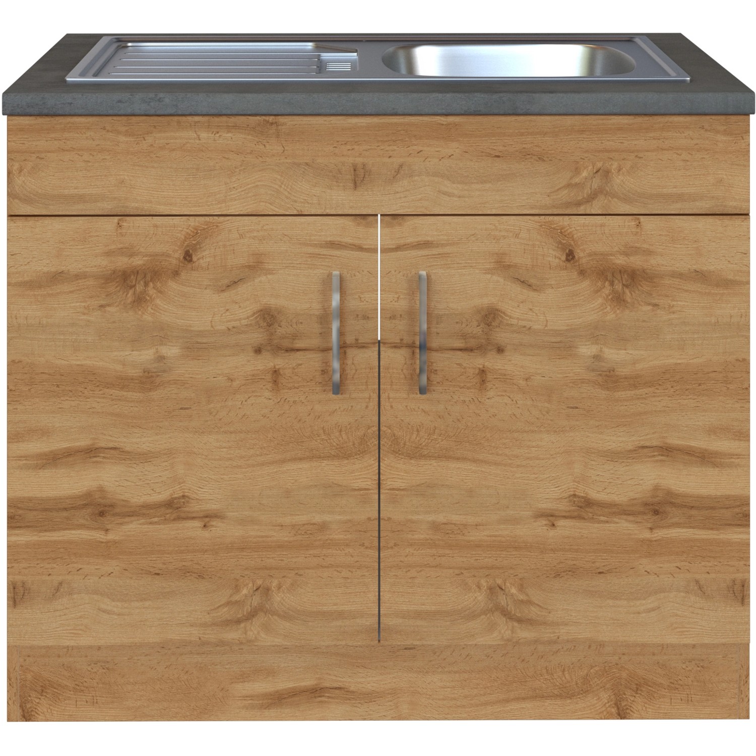 Held Möbel Spülenschrank Sorrento B100 x H85 x T60 cm 2 Türen Wotaneiche von Held Möbel