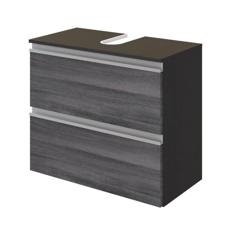 Held Möbel Unterbeckenschrank Neapel 60 cm Eiche Rauchsilber-Graphitgrau von Held Möbel