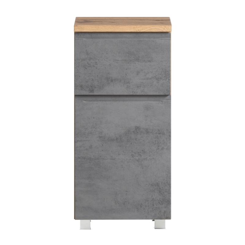 Held Möbel Unterschrank Ancona 40 cm Betongrau-Wotaneiche von Held Möbel