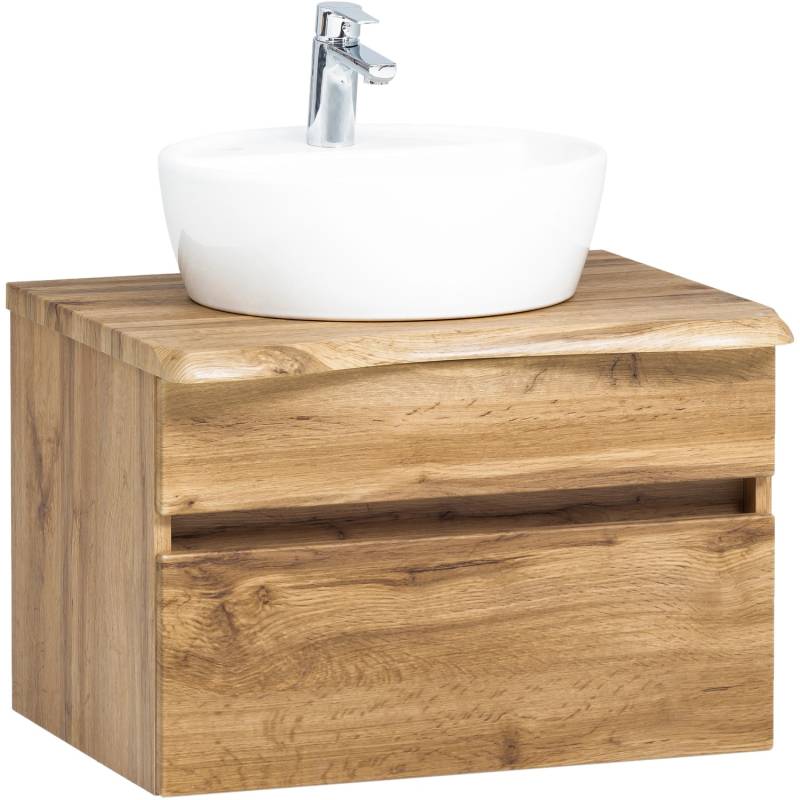 Held Möbel Einzelwaschtisch Trient 61 cm Eiche Natur Matt mit Softclose von Held Möbel