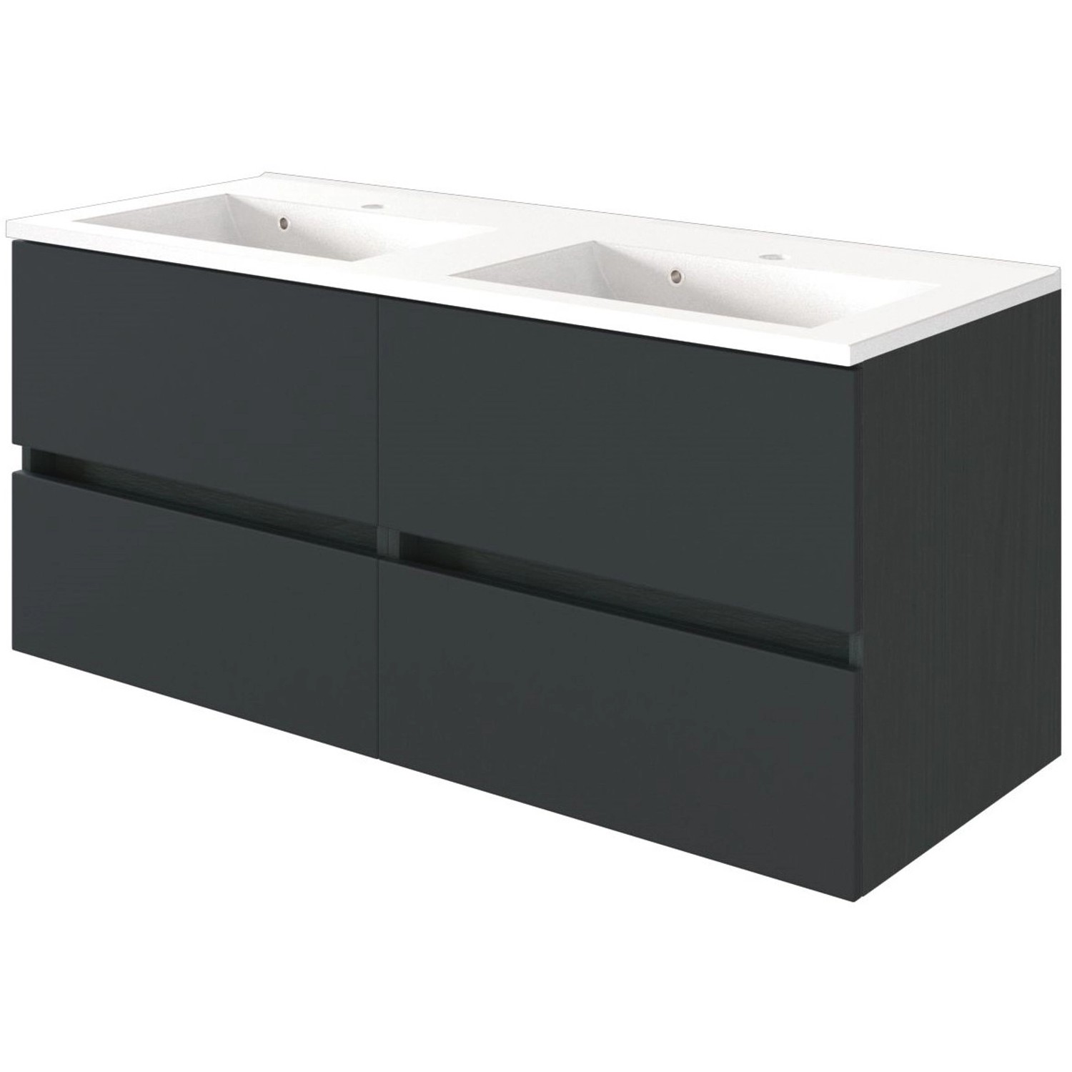 Held Möbel Doppelwaschtisch Verona 120 cm Grau Matt mit Softclose Held Möbel Doppelwaschtisch Verona 120 cm Grau Matt mit Softclose von Held Möbel