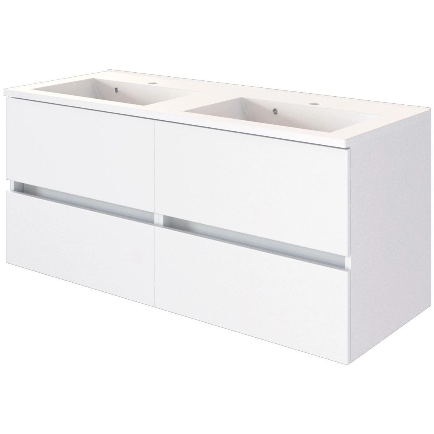 Held Möbel Doppelwaschtisch Verona 120 cm Weiß Matt mit Softclose Held Möbel Doppelwaschtisch Verona 120 cm Weiß Matt mit Softclose von Held Möbel