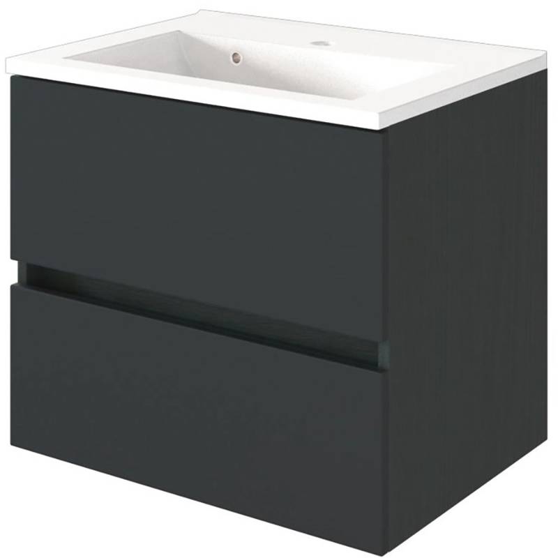 Held Möbel Einzelwaschtisch Verona 60 cm Grau Matt mit Softclose von Held Möbel