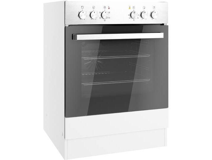 Herdumbauschrank KOCHSTATION KS-Milan , weiß, B:60cm H:82cm T:60cm, Spanplatte, Schränke, HELD Möbel, Herdumbauschrank 60 cm, matte oder hochglänzende Fronten von Held-Möbel