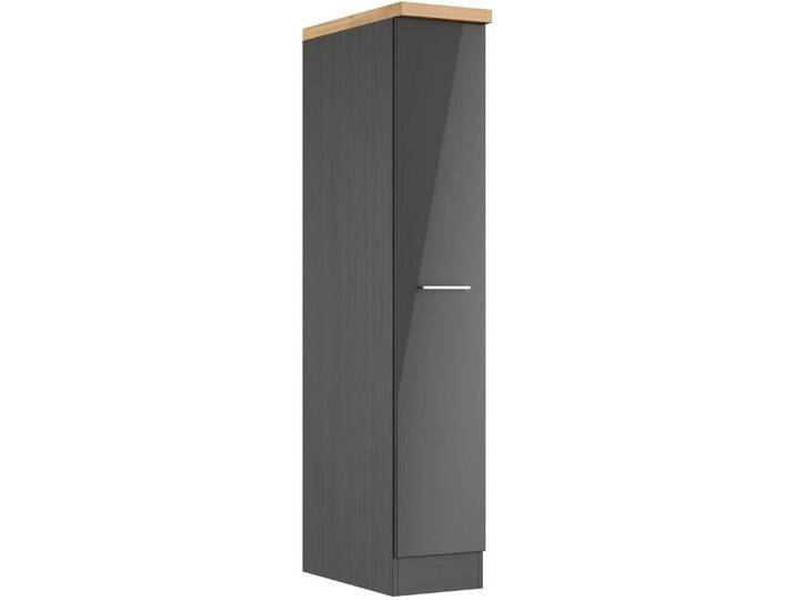 KOCHSTATION Apothekerschrank KS-Milan HELD Möbel, Apothekerschrank 30 cm, matte oder hochglänzende Fronten, grau, MDF von Held-Möbel