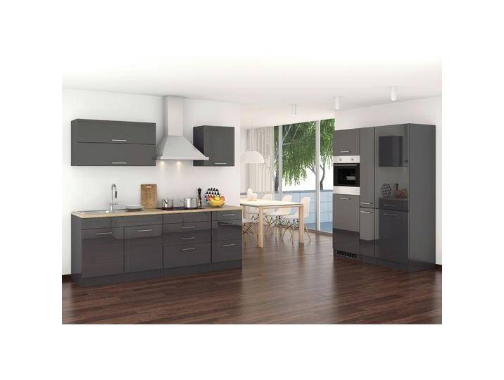 Küchenblock in Anthrazit inkl. E-Geräte 'Mailand' von Held-Möbel