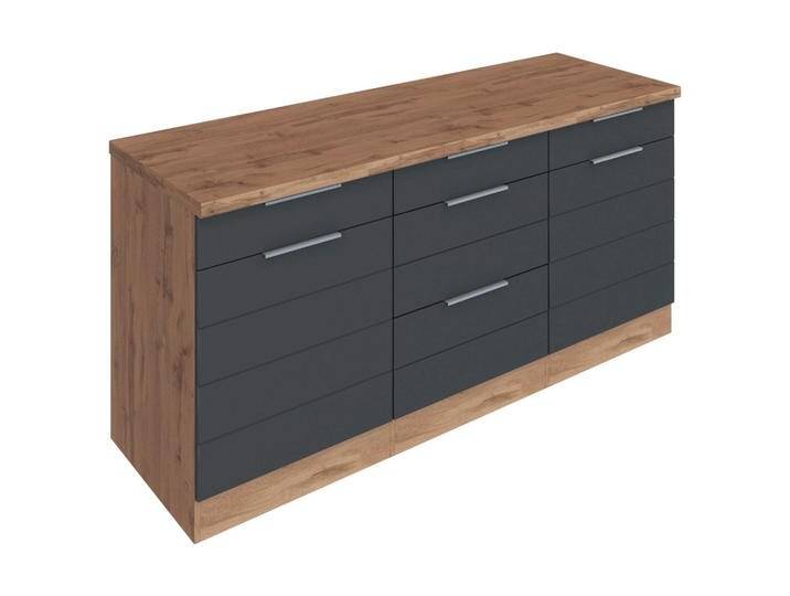 Küchenunterschrank Florenz ca. 180 cm Grau/Eiche von Held-Möbel