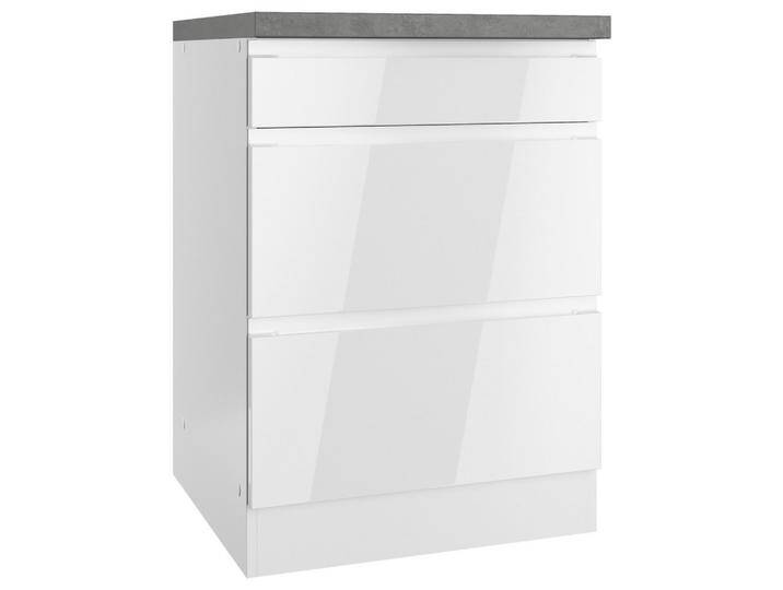 Küchenunterschrank Monza ca. 60x86 cm Weiß/Grau 3 Laden Küchenunterschrank Monza ca. 60x86 cm Weiß/Grau 3 Laden von Held-Möbel