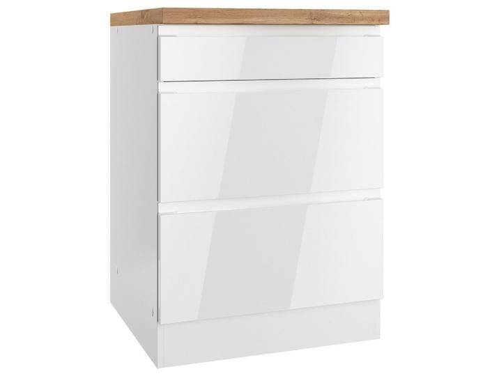 Küchenunterschrank Monza ca. 60x86cm Weiß/Eiche 3 Laden Küchenunterschrank Monza ca. 60x86cm Weiß/Eiche 3 Laden von Held-Möbel