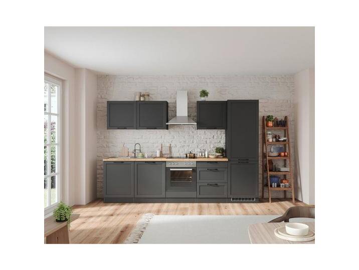 Küchenzeile Meran mit Geräte ca. 300 cm Grau/Eiche Küchenzeile Meran mit Geräte ca. 300 cm Grau/Eiche von Held-Möbel