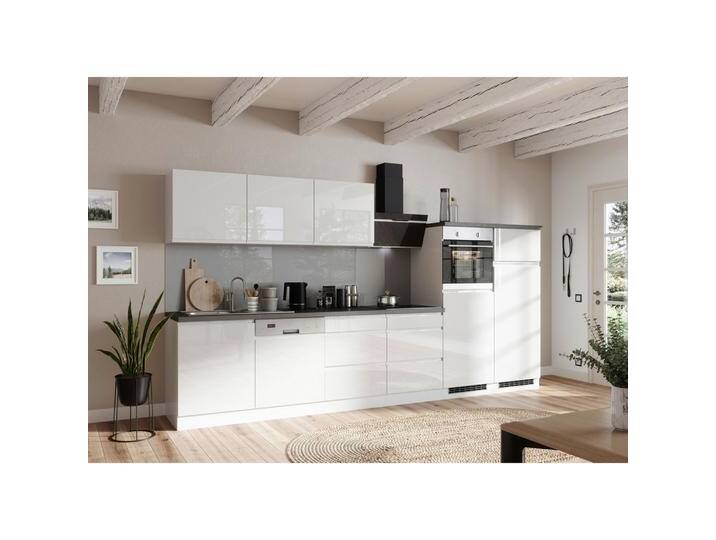 Küchenzeile Monza mit Geräten ca. 360 cm Weiß/Grau Küchenzeile Monza mit Geräten ca. 360 cm Weiß/Grau von Held-Möbel