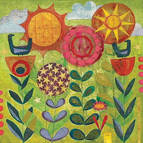 Helen Hallows Kunstdruck auf Leinwand, Motiv Full Bloom, 40 x 40 cm, Polyester, Mehrfarbig von Helen Hallows