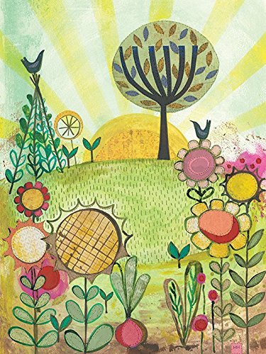 Art Group Abundant Garden Kunstdruck auf Leinwand, 60 x 80 cm, Polyester, Mehrfarbig, 60x80x3.2 cm von Art Group
