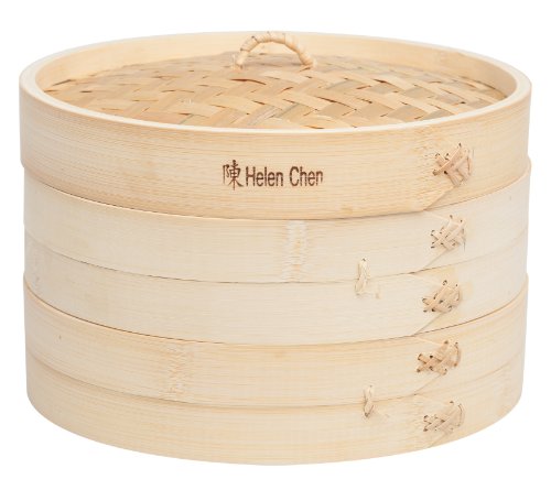 Helen Chen's Asian Kitchen Bambus-Dampfgarer 25,4 cm (10 Zoll) Bambusdampfer 10-Inch Bambusfarben von Helen's Asian Kitchen