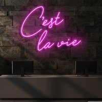 C'est La Vie Neon Schild, Schild Custom, Licht, Schlafzimmer, Wohndekor von HelenLedCo