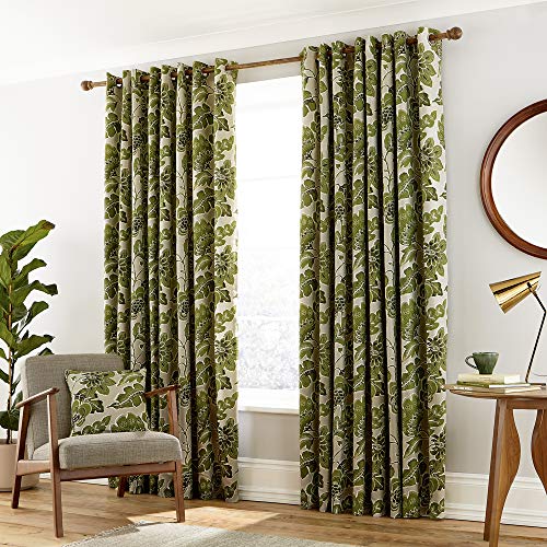 Helena Springfield Gefütterte Vorhänge Paloma Willow, 100% Baumwolle in Entenschnur, 167 x 228 cm von Helena Springfield