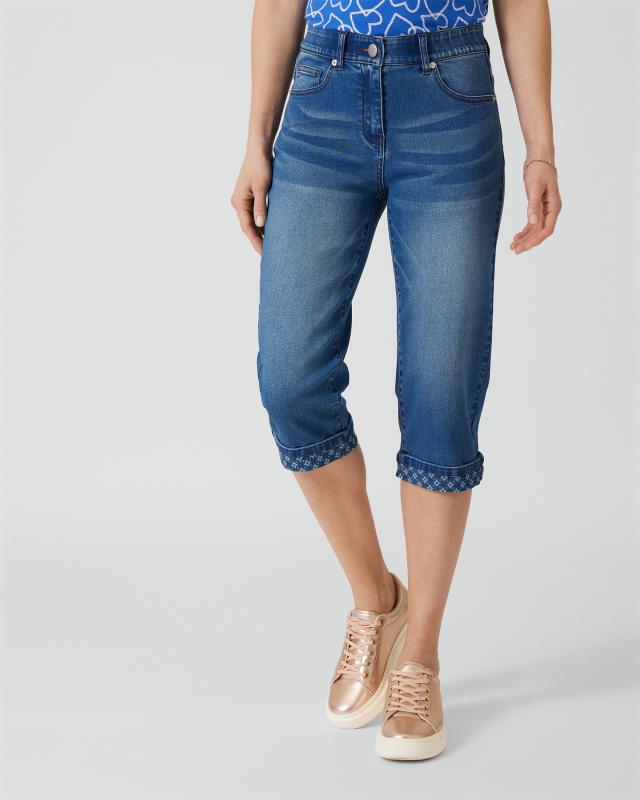 3/4-Denim-Stretchhose von Helena Vera